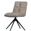 Polsterstuhl mit Stativgestell in Beigegrau - Melli