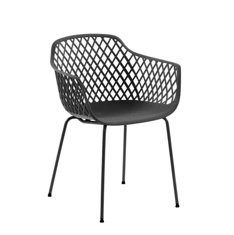 PP Design-Tischsessel in Grau - Senva (4er Set)