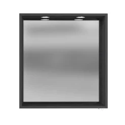 Praktischer Badezimmer Spiegel in Grau - Estregos