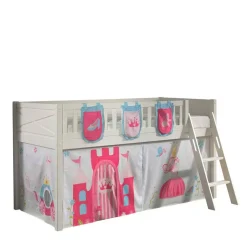 Prinzessin Spielbett Hochbett in Weiß - Brusetta