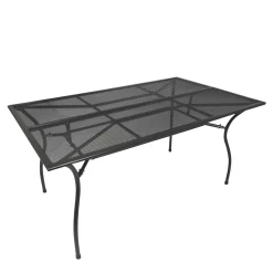 Pulverbeschichteter Gartentisch in Dunkelgrau - Lenox