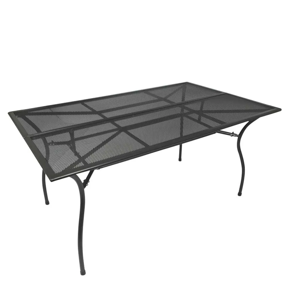 Pulverbeschichteter Gartentisch in Dunkelgrau - Lenox