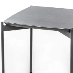 Quadrat Beistelltisch in Blaugrau - Vrono