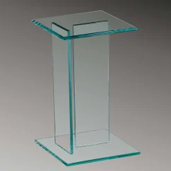 Quadrat Blumensäule aus transparentem Glas - Nadia
