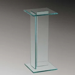Quadrat Blumensäule aus transparentem Glas - Nadia