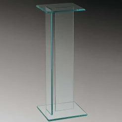 Quadrat Blumensäule aus transparentem Glas - Nadia