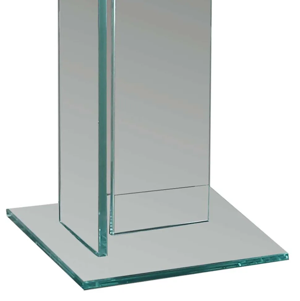 Quadrat Blumensäule aus transparentem Glas - Nadia