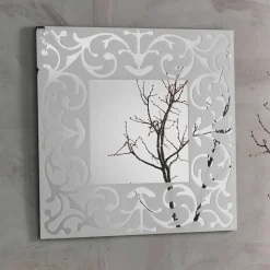 Quadrat Design Spiegel mit Ornament Rahmen - Spazion