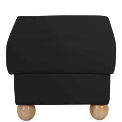 Quadrat Hocker in Schwarz Kunstleder - Belafoma