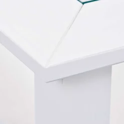 Quadrat 75x75 Landhaus Sofatisch mit Glas - Rosanna