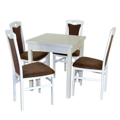 Quadratische Essgruppe mit Ausziehtisch - Mosca (fünfteilig)