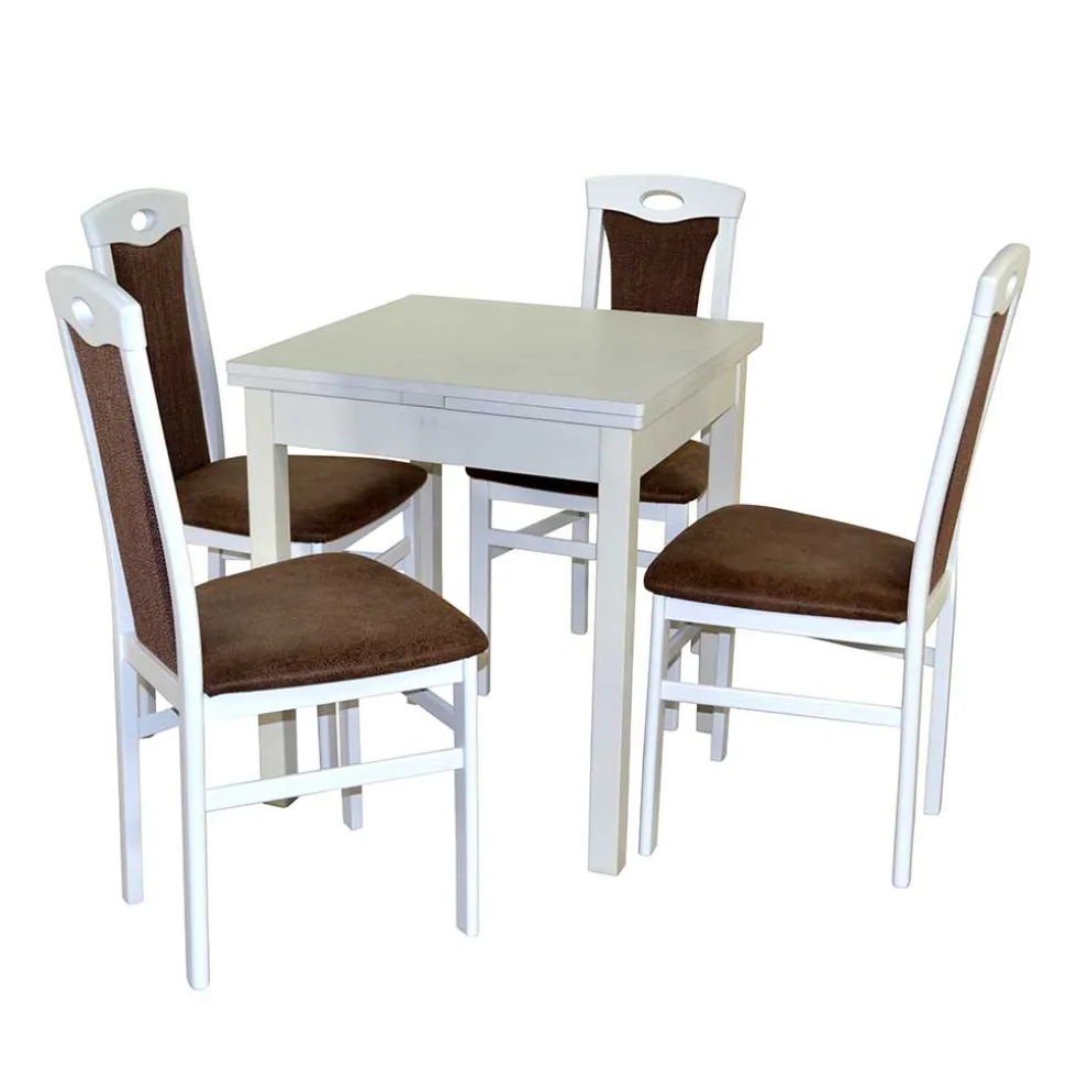 Quadratische Essgruppe mit Ausziehtisch - Mosca (fünfteilig)