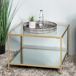 Quadratischer Beistelltisch aus Klarglas - Clair