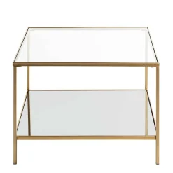 Quadratischer Beistelltisch aus Klarglas - Clair