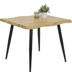 Quadratischer Esstisch mit Baumkanten NB - Ashela