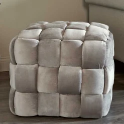 Quadratischer Hocker in Flechtoptik - Malivia