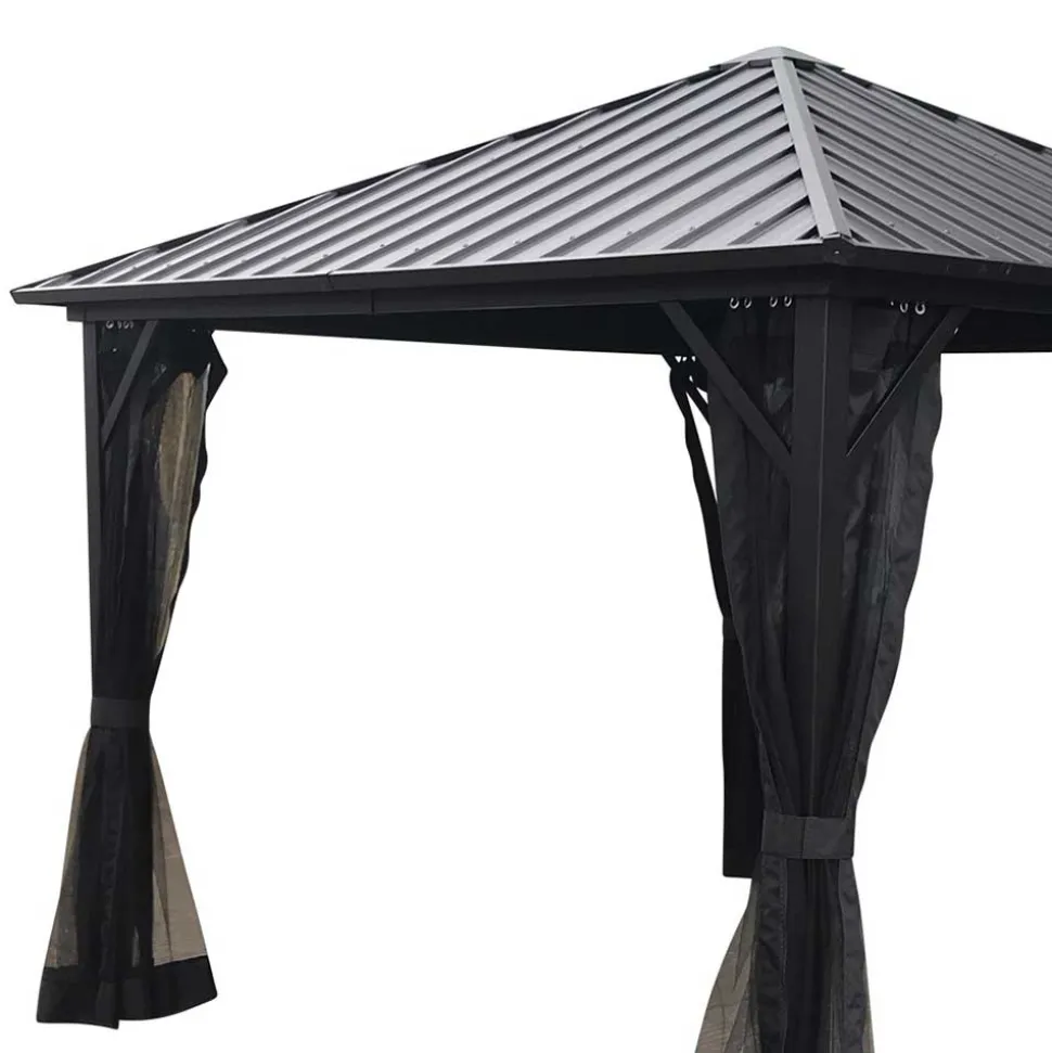 Quadratischer Pavillon mit festem Dach - Blances