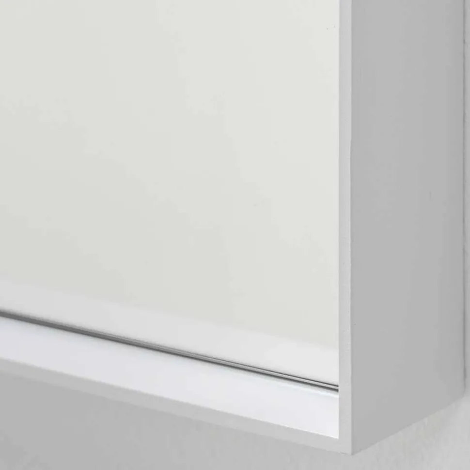 Quadratischer Spiegel in Weiß - Sandja