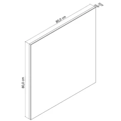 Quadratischer Wandspiegel 80x80x2 cm - Laurela
