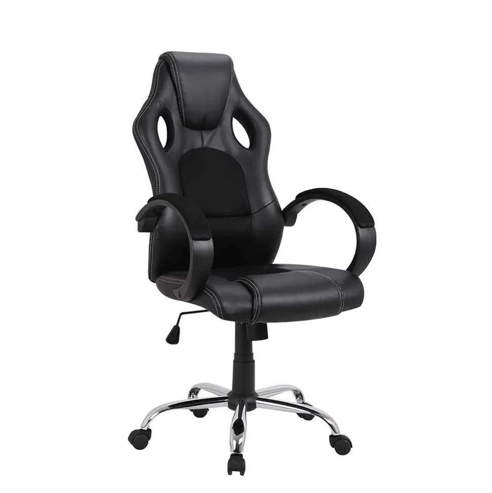 Racing Schreibtischsessel in Schwarz - Luyasa