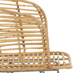 Rattan Korbsessel mit Metallgestell - Levitanas (2er Set)