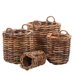 Rattan Körbe von Hand geflochten - Norjan (vierteilig)
