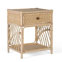 Rattan Nachtkommode mit zwei Ablagen - Robin