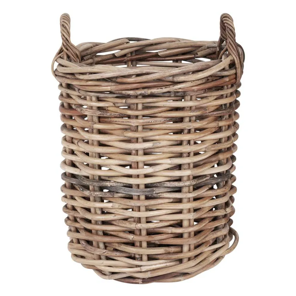 Rattankörbe mit Henkeln in Natur - Matreos (zweiteilig)