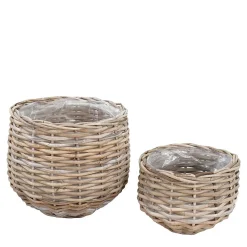 Rattankörbe mit Innenfolien - Vimal (zweiteilig)