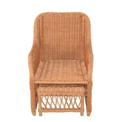 Rattanssessel Hawaii mit ausziehbarem Fußteil