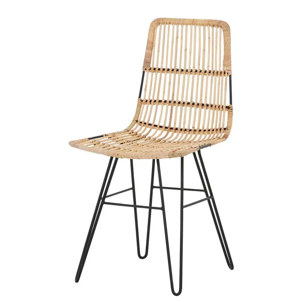 Rattanstuhl mit Geflecht Sitz - Lombardy (2er Set)