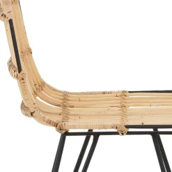 Rattanstuhl mit Geflecht Sitz - Lombardy (2er Set)