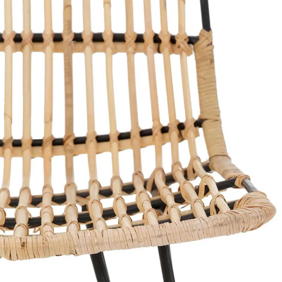 Rattanstuhl mit Geflecht Sitz - Lombardy (2er Set)