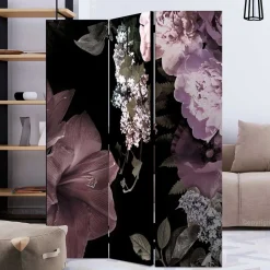 Raumteiler mit Fotodruck Blumen Vintage - Emilina