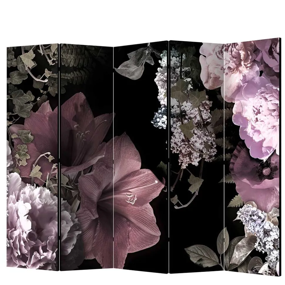 Raumteiler mit Fotodruck Blumen Vintage - Emilina