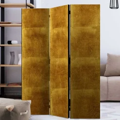 Raumtrenner Paravent in Goldfarben bedruckt - Nikolav
