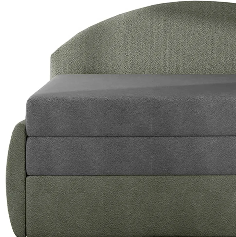 Recamiere Bettcouch in Hellgrau und Grau - Seymour