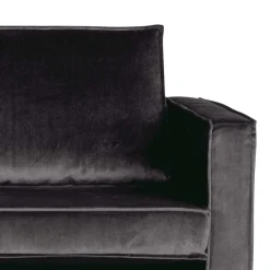 Recamiere in Anthrazit Ertrego mit Samt Bezug