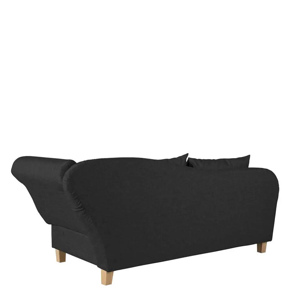 Recamiere in Schwarz und Buche - Mikana