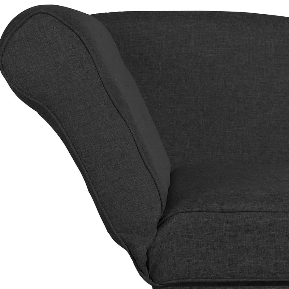 Recamiere in Schwarz und Buche - Mikana