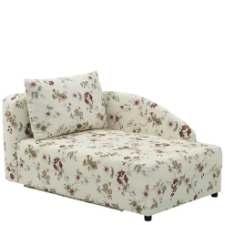 Recamiere mit Blumen Muster auf weißem Grund - Bairika