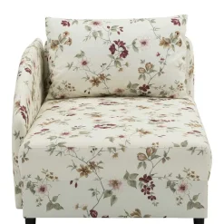 Recamiere mit Blumen Muster auf weißem Grund - Bairika