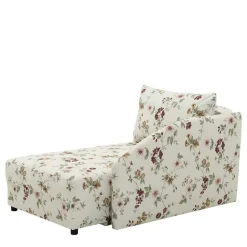 Recamiere mit Blumen Muster auf weißem Grund - Bairika