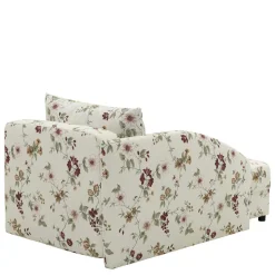 Recamiere mit Blumen Muster auf weißem Grund - Bairika