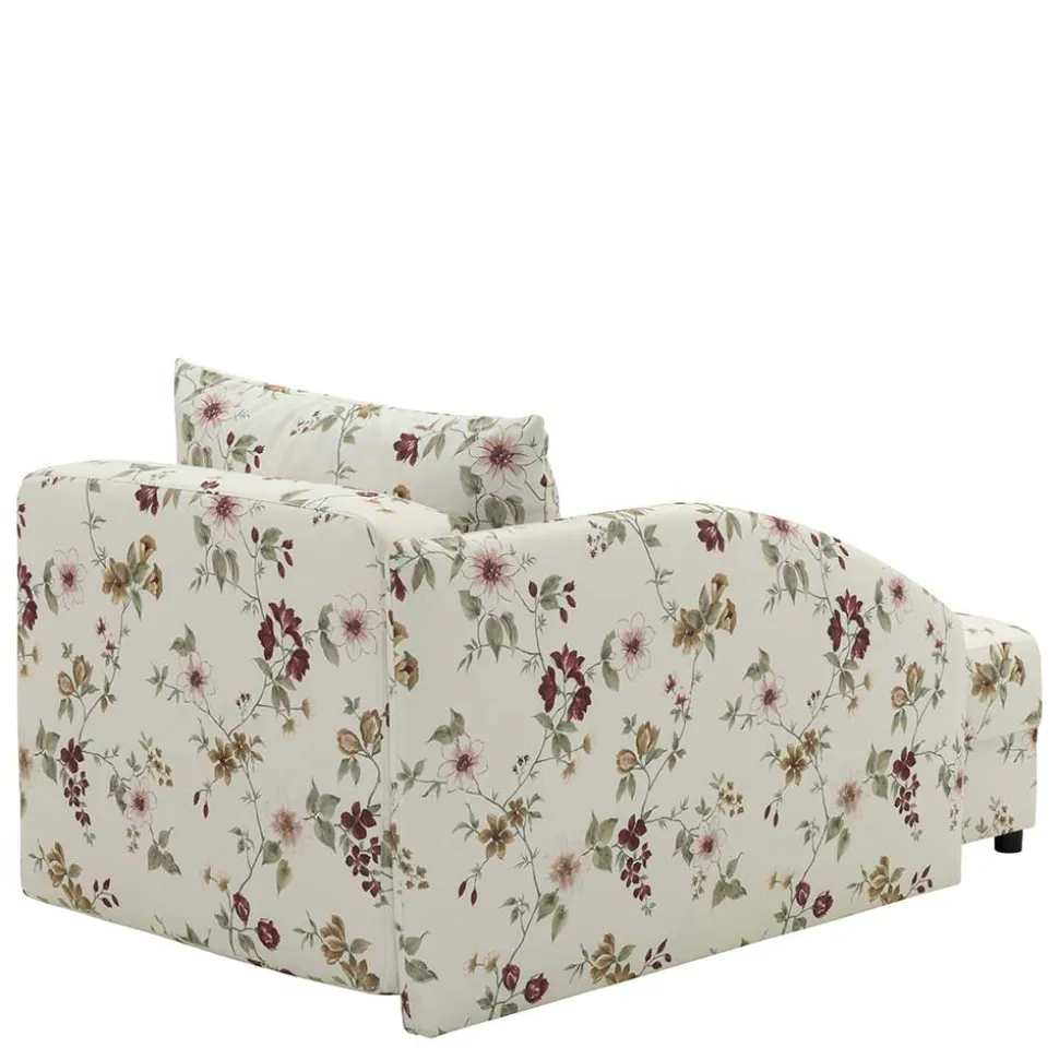 Recamiere mit Blumen Muster auf weißem Grund - Bairika