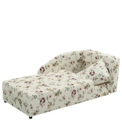 Recamiere mit Blumen Muster auf weißem Grund - Bairika