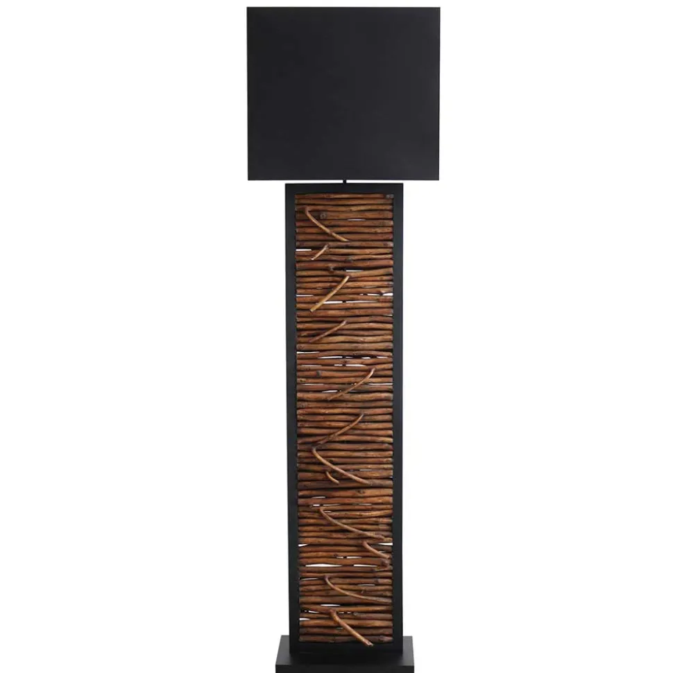 Rechteck Design Stehleuchte in Schwarz - Orthos