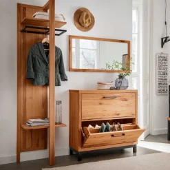 Rechteckiger Spiegel mit Massivholz Rahmen - Dimphi