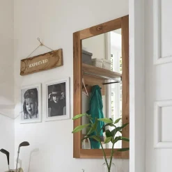 Rechteckiger Wandspiegel mit Holzrahmen - Alsbetas