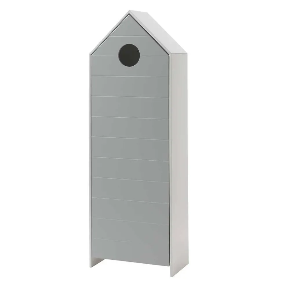 Regal & Schrank in Weiß & Grau - Indefiva (zweiteilig)